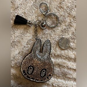 Sparkling Labubu Keychain with Tassel